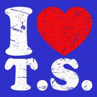 Cute Red Heart I Love T.S Zip Tote Bag