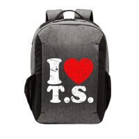 Cute Red Heart I Love T.S Vector Backpack