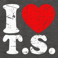 Cute Red Heart I Love T.S Vector Backpack