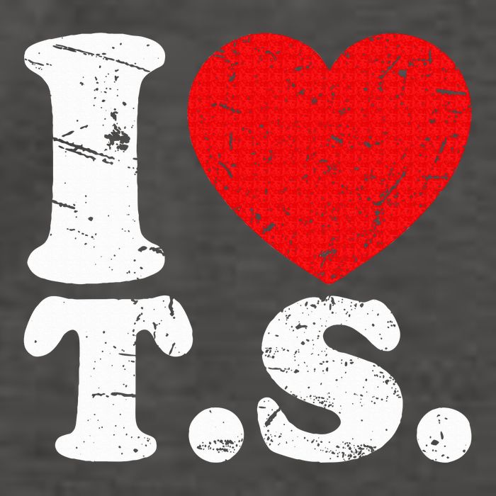 Cute Red Heart I Love T.S Vector Backpack