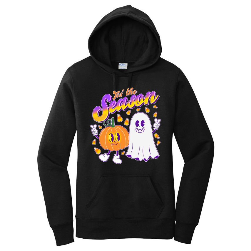 Cute Retro Halloween Tis The Season Women's Pullover Hoodie
