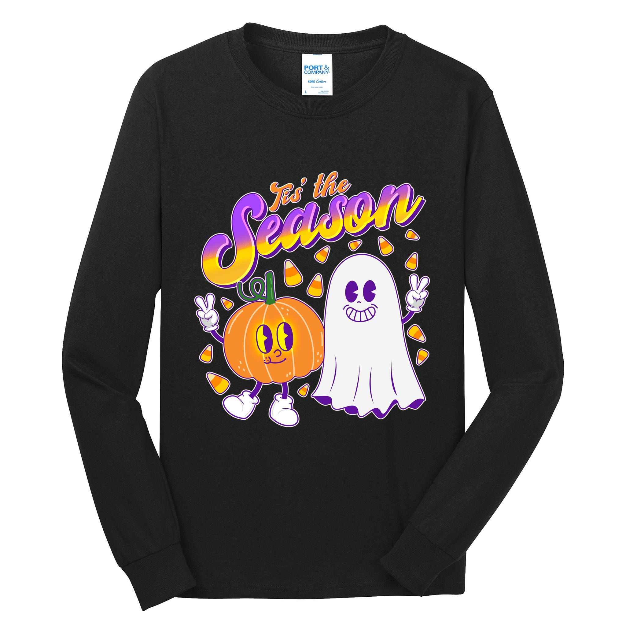 Cute Retro Halloween Tis The Season Tall Long Sleeve T-Shirt