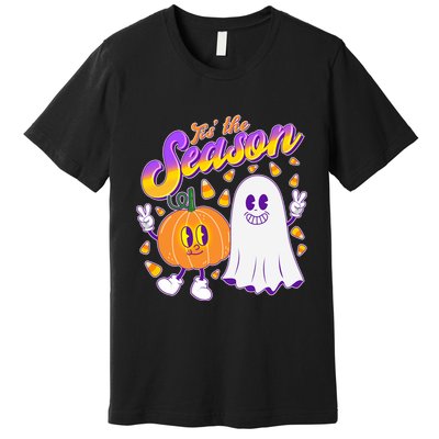 Cute Retro Halloween Tis The Season Premium T-Shirt