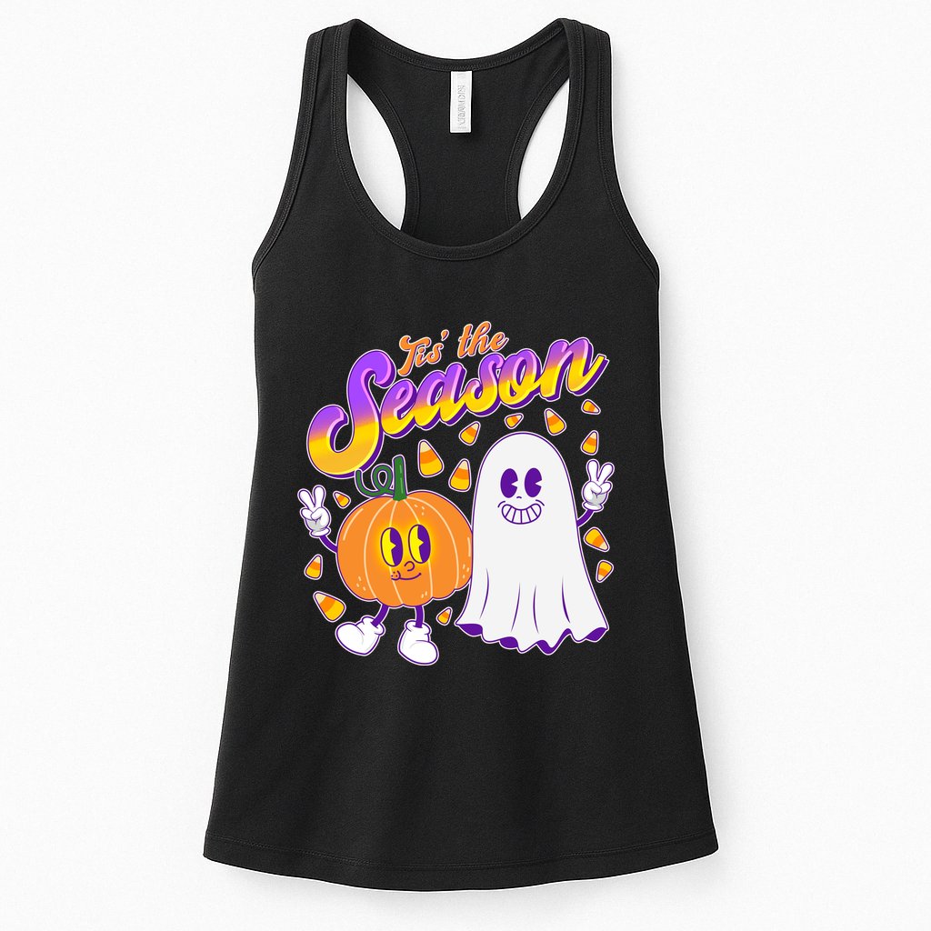 Cute Retro Halloween Tis The Season Womens Tank Top