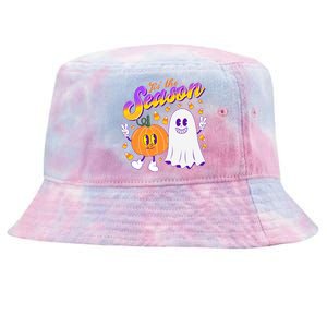 Cute Retro Halloween Tis The Season Tie-Dyed Bucket Hat