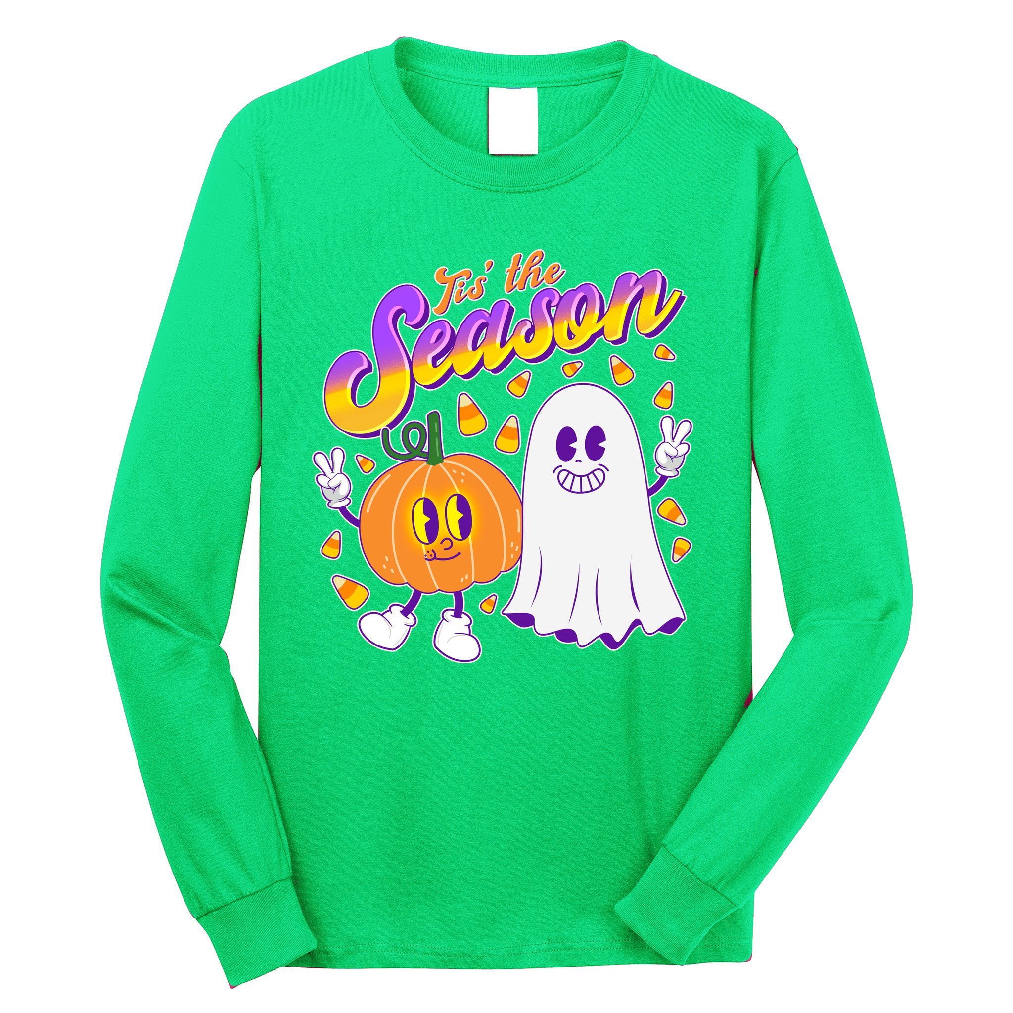 Cute Retro Halloween Tis The Season Long Sleeve Shirt