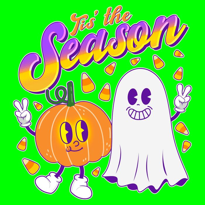 Cute Retro Halloween Tis The Season T-Shirt