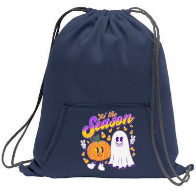 Cute Retro Halloween Tis The Season Sweatshirt Cinch Pack Bag