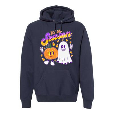 Cute Retro Halloween Tis The Season Premium Hoodie