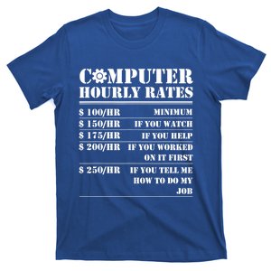 Computer Repair Hourly Rate Funny Tech Support Labor Funny Gift T-Shirt