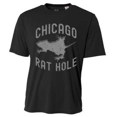 Chicago Rat Hole. Hilarious Souvenir From Chicago Funny Cooling Performance Crew T-Shirt