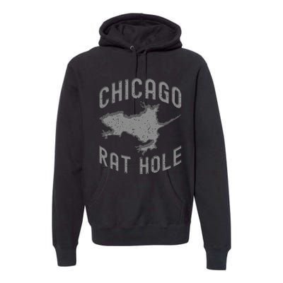 Chicago Rat Hole. Hilarious Souvenir From Chicago Funny Premium Hoodie