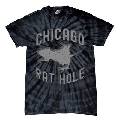 Chicago Rat Hole. Hilarious Souvenir From Chicago Funny Tie-Dye T-Shirt