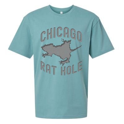 Chicago Rat Hole. Hilarious Souvenir From Chicago Funny Sueded Cloud Jersey T-Shirt