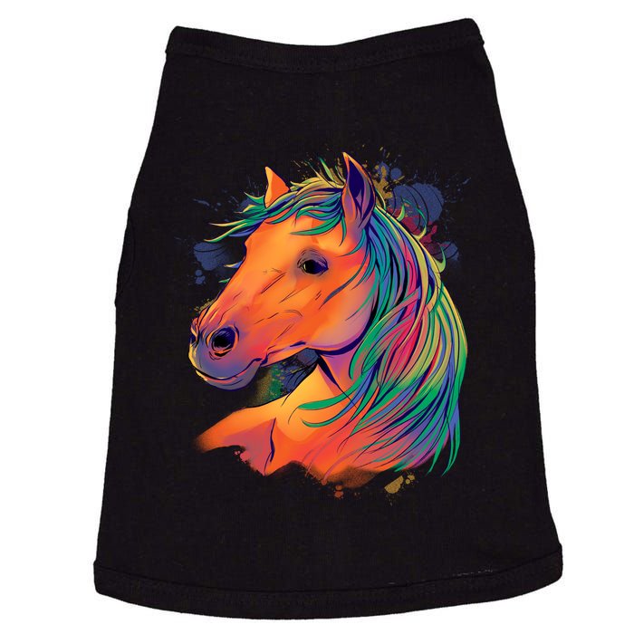 Colorful Rainbow Horse Doggie Tank