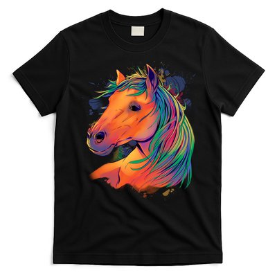 Colorful Rainbow Horse T-Shirt