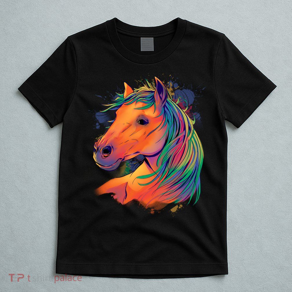 Colorful Rainbow Horse T-Shirt