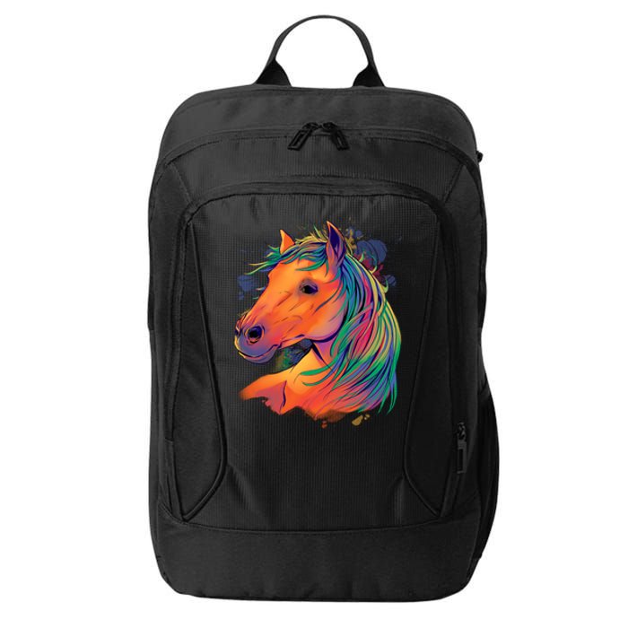 Colorful Rainbow Horse City Backpack