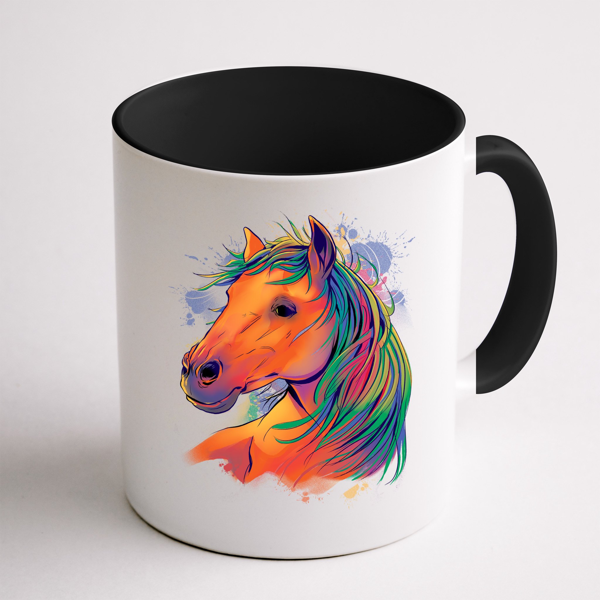 Colorful Rainbow Horse Mug