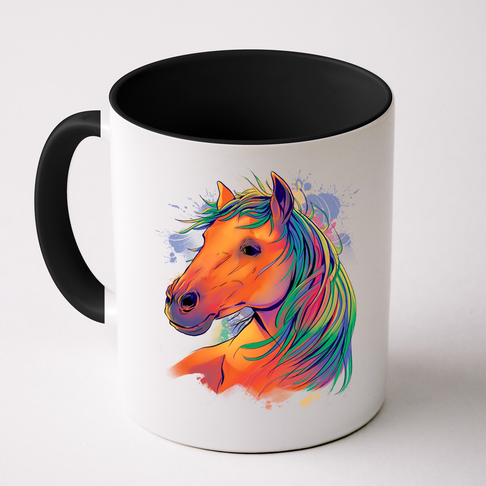 Colorful Rainbow Horse Mug
