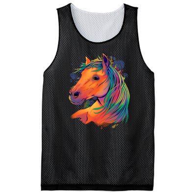 Colorful Rainbow Horse Mesh Reversible Basketball Jersey Tank