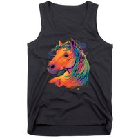 Colorful Rainbow Horse Tank Top