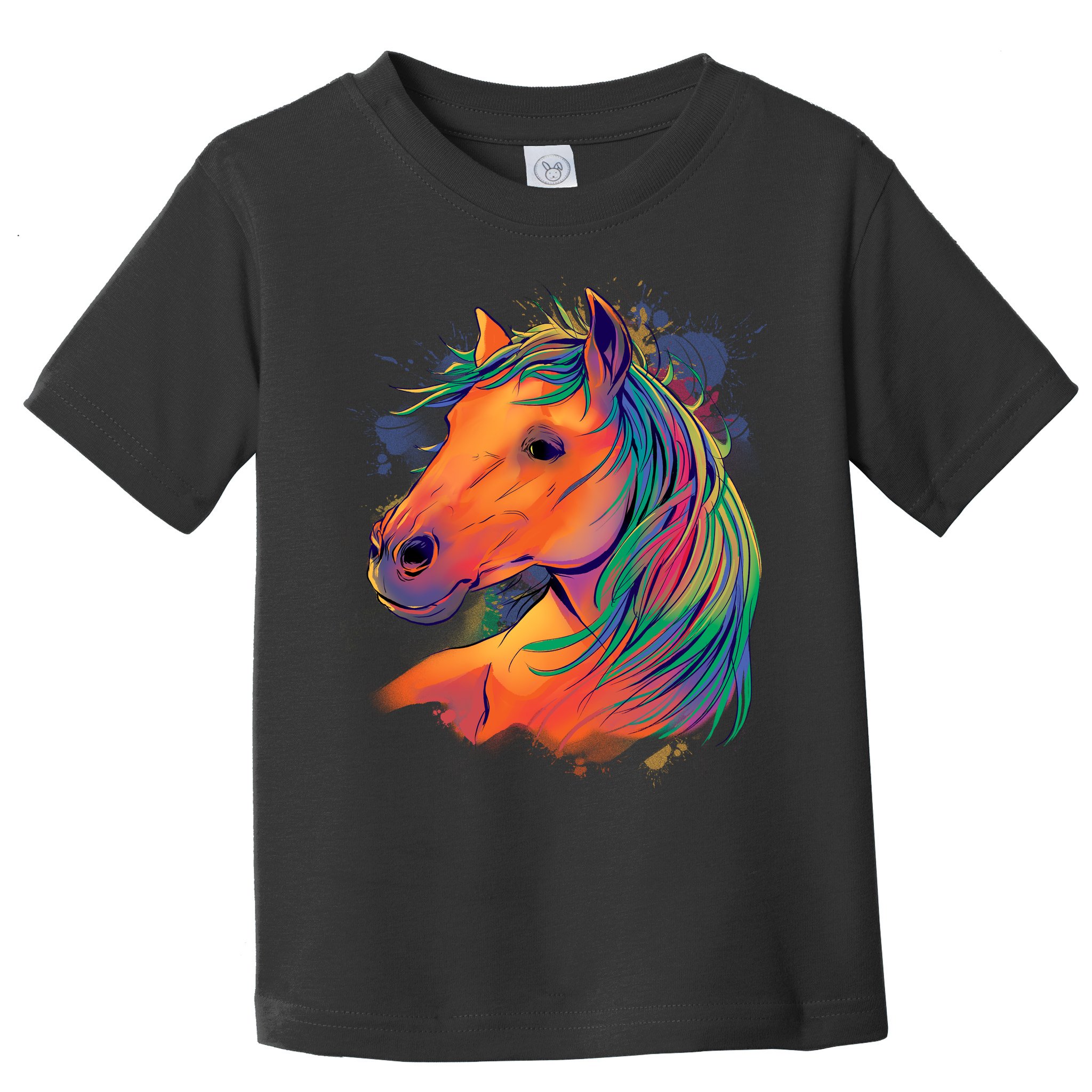 Colorful Rainbow Horse Toddler T-Shirt