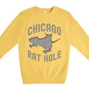 Chicago Rat Hole Hilarious Souvenir From Chicago Funny Premium Crewneck Sweatshirt