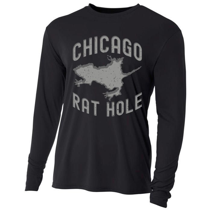 Chicago Rat Hole Hilarious Souvenir From Chicago Funny Cooling Performance Long Sleeve Crew