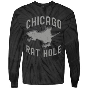 Chicago Rat Hole Hilarious Souvenir From Chicago Funny Tie-Dye Long Sleeve Shirt