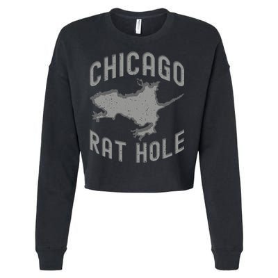 Chicago Rat Hole Hilarious Souvenir From Chicago Funny Cropped Pullover Crew
