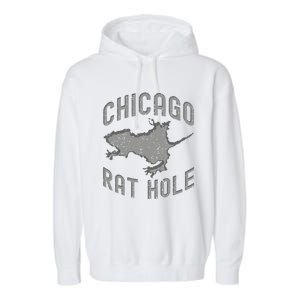 Chicago Rat Hole Hilarious Souvenir From Chicago Funny Garment-Dyed Fleece Hoodie