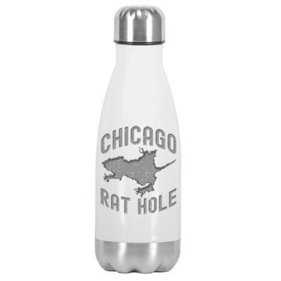 Chicago Rat Hole Hilarious Souvenir From Chicago Funny Stainless Steel Insulated Water Bottle