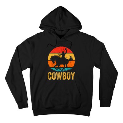 Cowboy Rodeo Horse Gifts Country Vintage Western Cowboy Hoodie