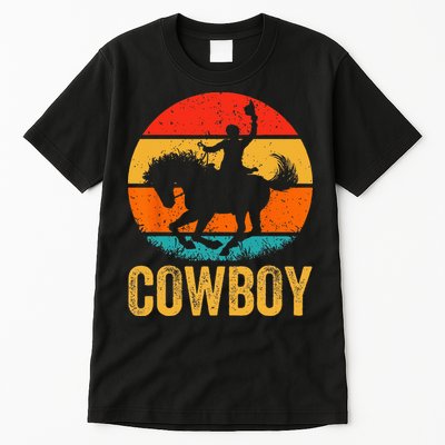 Cowboy Rodeo Horse Gifts Country Vintage Western Cowboy Tall T-Shirt