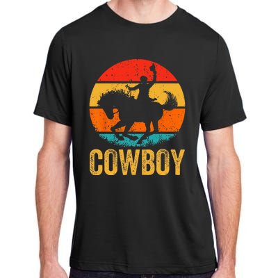 Cowboy Rodeo Horse Gifts Country Vintage Western Cowboy Adult ChromaSoft Performance T-Shirt