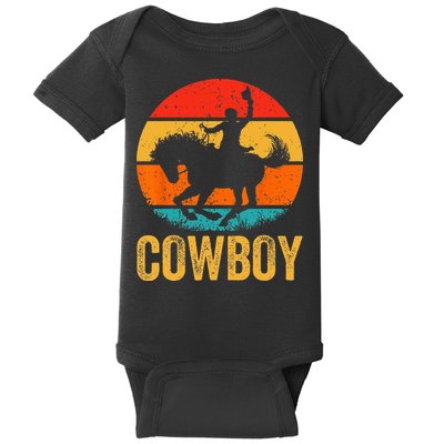 Cowboy Rodeo Horse Gifts Country Vintage Western Cowboy Baby Bodysuit