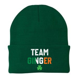 Cute Red Head Team Ginger St Patricks Day Green Irish Flag Funny Gift Knit Cap Winter Beanie