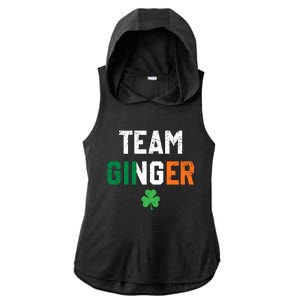 Cute Red Head Team Ginger St Patricks Day Green Irish Flag Funny Gift Ladies PosiCharge Tri-Blend Wicking Draft Hoodie Tank