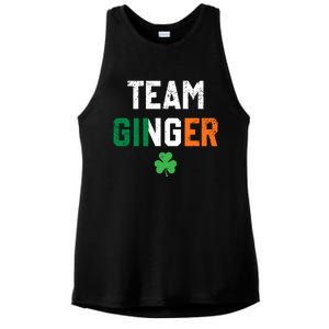 Cute Red Head Team Ginger St Patricks Day Green Irish Flag Funny Gift Ladies PosiCharge Tri-Blend Wicking Tank