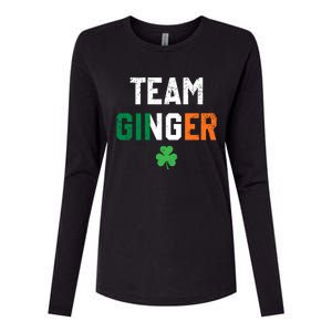 Cute Red Head Team Ginger St Patricks Day Green Irish Flag Funny Gift Womens Cotton Relaxed Long Sleeve T-Shirt