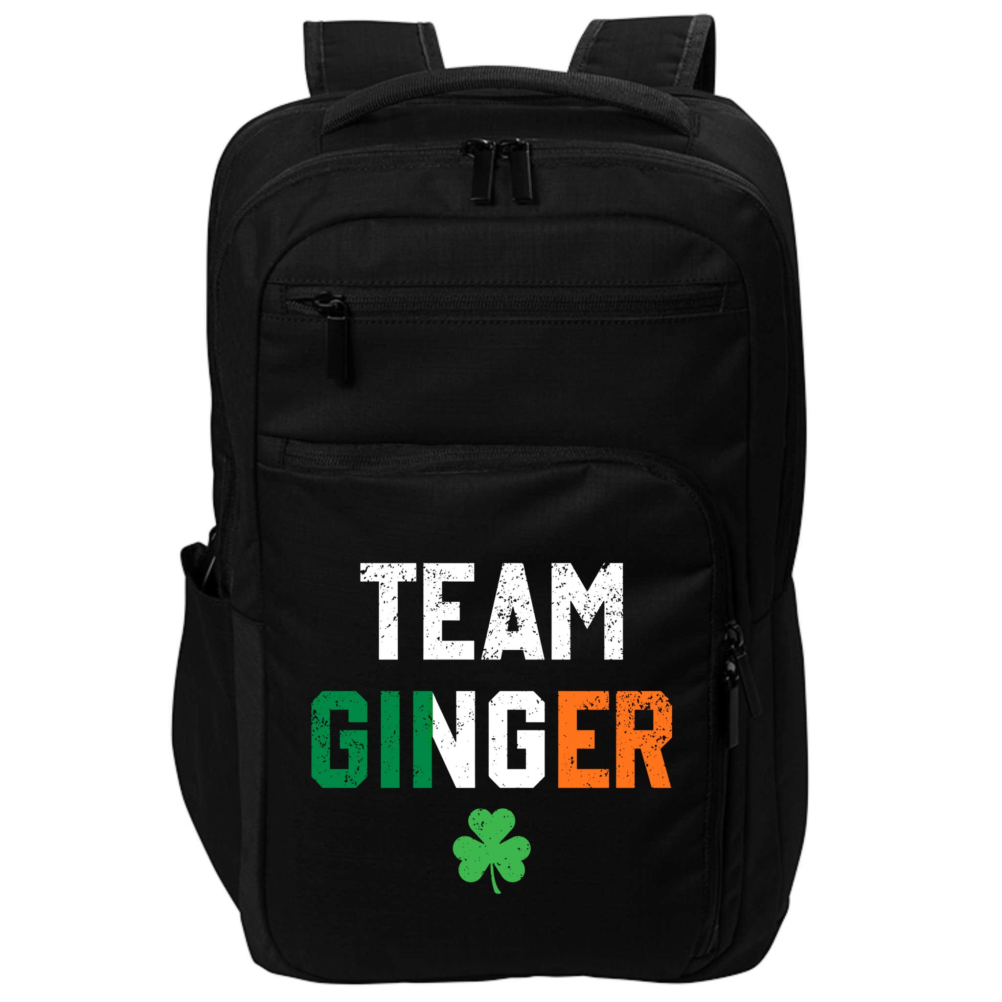 Cute Red Head Team Ginger St Patricks Day Green Irish Flag Funny Gift Impact Tech Backpack
