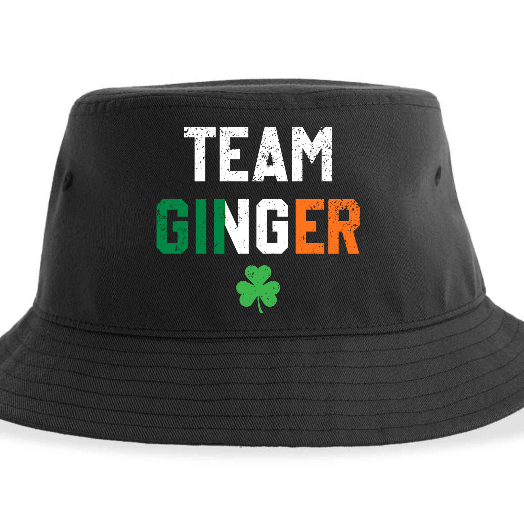 Cute Red Head Team Ginger St Patricks Day Green Irish Flag Funny Gift Sustainable Bucket Hat
