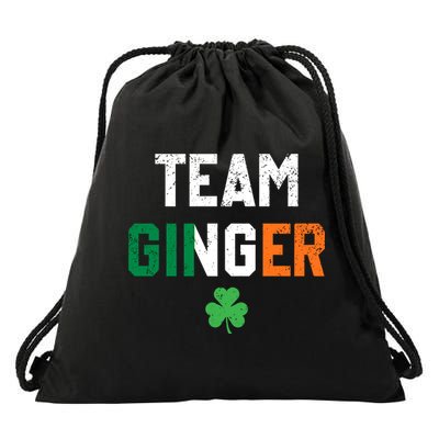 Cute Red Head Team Ginger St Patricks Day Green Irish Flag Funny Gift Drawstring Bag