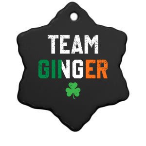 Cute Red Head Team Ginger St Patricks Day Green Irish Flag Funny Gift Ceramic Star Ornament