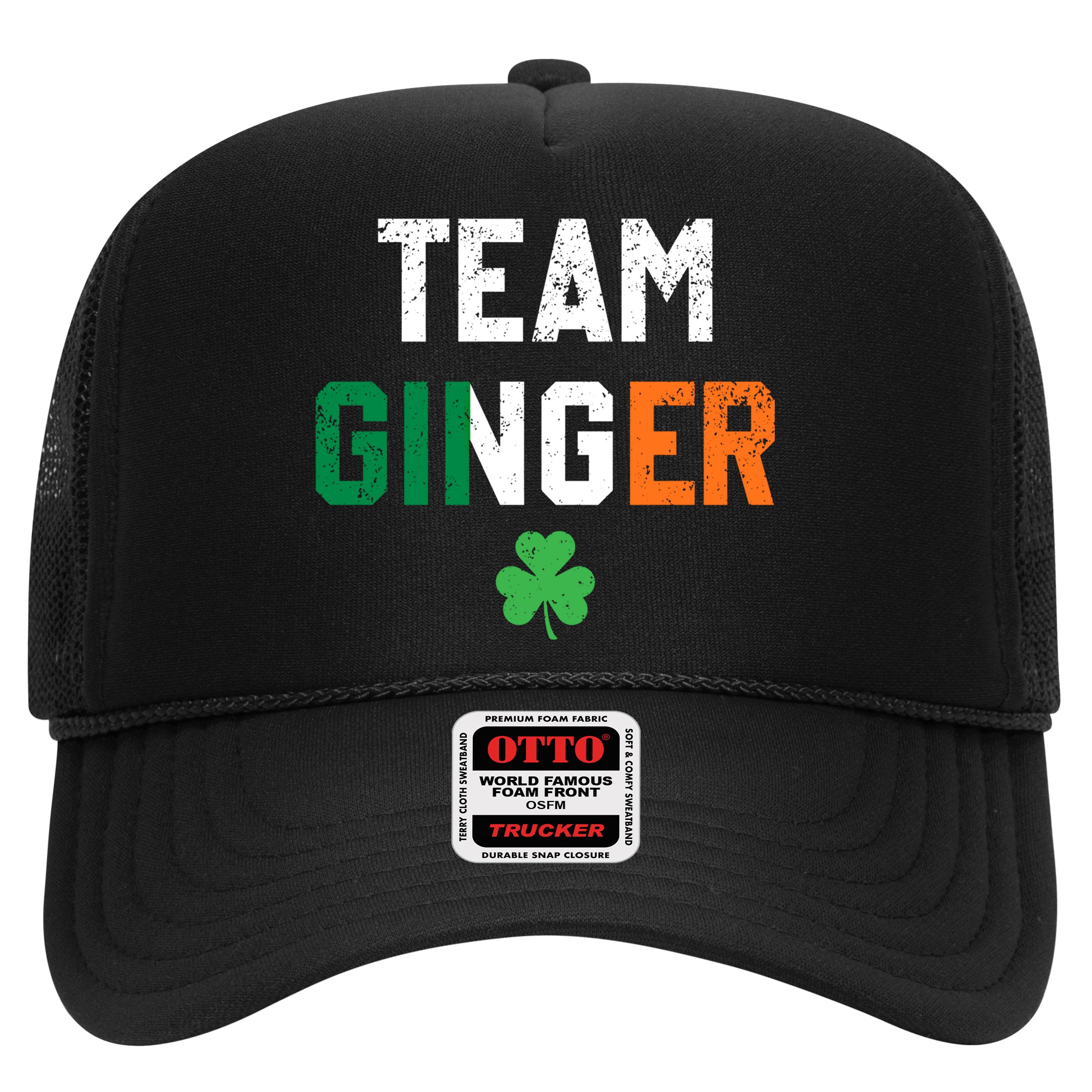 Cute Red Head Team Ginger St Patricks Day Green Irish Flag Funny Gift Hat