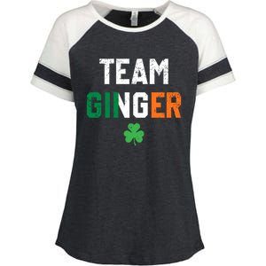 Cute Red Head Team Ginger St Patricks Day Green Irish Flag Funny Gift Enza Ladies Jersey Colorblock Tee