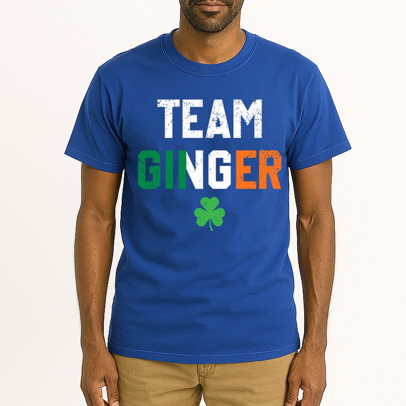Cute Red Head Team Ginger St Patricks Day Green Irish Flag Funny Gift Tall T-Shirt