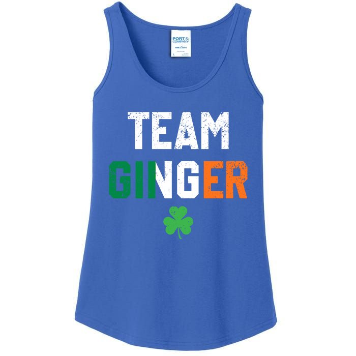 Cute Red Head Team Ginger St Patricks Day Green Irish Flag Funny Gift Ladies Essential Tank