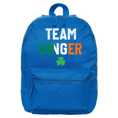 Cute Red Head Team Ginger St Patricks Day Green Irish Flag Funny Gift 16 in Basic Backpack